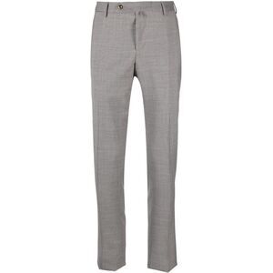 Pt Torino Men Grey Tailored Trousers